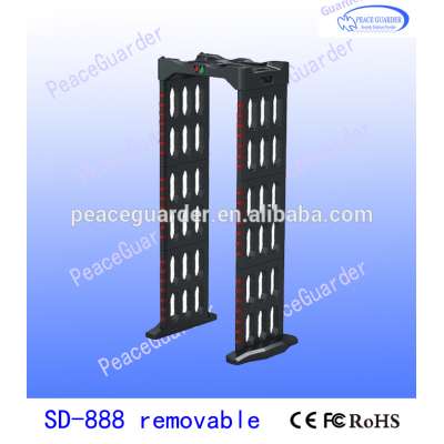 removable foldable Walk Through metal detector for Factory Railway Station Security Checkpoint 6 Zones arched metal detectors